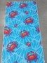 Ocean Crab Pattern Holiday Beach Towel Quick Dry Absorbent