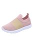 Contrasting Flyknit Mesh Breathable Lightweight Slip-On Sneakers