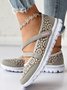 Breathable Hollow out Lace Panched Casual Slip-on Sneakers