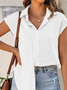 Casual Cotton Loose Shirt Collar Blouse