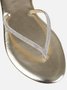 Rhinestone Adjustable Slip On Thong Sandals