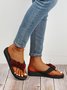 Floral Applique Beach Flip-Flops