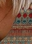 Plus Size Ethnic Loose Vacation V Neck Tank Top