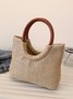 Casual Large Capacity Portable Straw Bag Women's