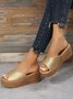 Holiday Braided Peep Toe Wedges