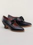 Vintage Bow Decor Hollow out Spool Heel Mary Jane Shoes