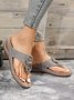 Vintage Floral Applique Wedge Heel Massage Slide Sandals