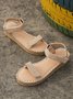 Women's Linen Wedge Heel Espadrille Sandals