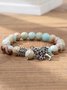 Natural Crystal Tree Of Life Pattern Beaded Bracelet Casual Ethnic Women's Jewelry