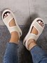 Casual Cut Out Mesh Fabric Slip On Sandals
