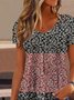 Floral Casual V Neck Loose Shirt