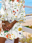 Floral Casual V Neck Dress
