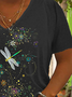 Plus Size V Neck Casual Loose T-Shirt