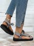Multi-color Selection Bowknot Velcro Casual Sandals
