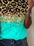 Casual Leopard Crew Neck Loose T-Shirt