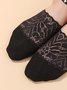 Lace Ethnic Floral Socks With Ribbon Casual Urban Women's Accessories