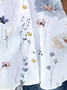 Plus Size Casual Loose Floral Print Blouse