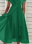 Chiffon Plain Casual Dress