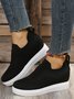 Women Breathable Mesh Fabric Minimalist Wedge Slip On Shoes