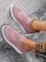 Women Breathable Mesh Fabric Minimalist Wedge Slip On Shoes