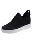 Women Breathable Mesh Fabric Minimalist Wedge Slip On Shoes