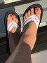 Softball Embroidered Beach Flip-Flops
