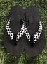 Softball Embroidered Beach Flip-Flops