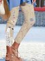 Lace Tight Floral Casual Leggings