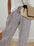 Striped Casual Loose Cotton Pants