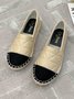 Pearl Beaded Panel Elegant Espadrilles