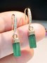 Casual Natural Crystal Geometric Dangle Earrings Ethnic Daily Women's Jewelry