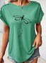Casual Dragonfly Loose Jersey Shirt