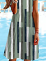 Square Neck Loose Vacation Dress With No