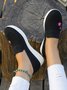 Floral Embroidery Breathable Mesh Fabric Slip On Sneakers