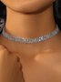 Elegant Diamond Choker Necklace Party Wedding Music Festival Women's Jewelry