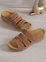 Retro Casual Hollow Strap Wedge Sandals