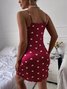 Satin Loose Heart/Cordate Elegant Nightdress