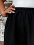 Plus Size Loose Plain Elegant Shorts