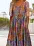 Casual Abstract Printed Scramble Dress