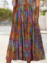Casual Abstract Printed Scramble Dress