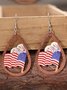Casual American Flag Independence Day Pattern Earrings Holiday Party Women's Jewelry