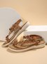 Applique Toe Ring Slingback Beach Sandals