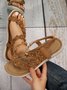 Applique Toe Ring Slingback Beach Sandals