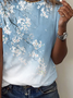 Casual Floral Loose Crew Neck T-Shirt