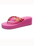 Summer Paisley Platform Flip-Flops