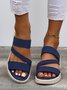 Casual Strap Wedge Heel Slide Sandals