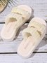 Crinkled Tulle Vacation Double Strap Slides