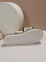 Red Ethnic Embroidery Pattern Straw Platform Sandals