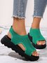 Green Flyknit Sports Sandals