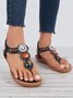 Boho Beaded Comfy Thong Sandals